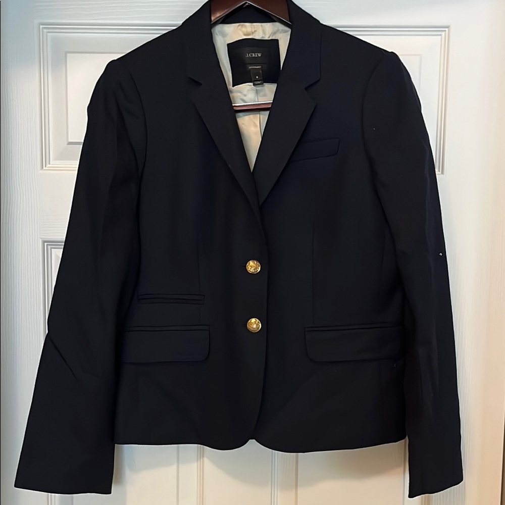 J. Crew Women's Schoolboy Navy Blazer